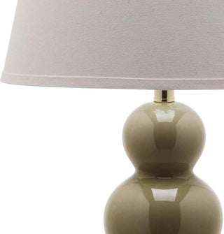 Safavieh Pamela 28-Inch H Triple Gourd Ceramic Lamp Taupe 