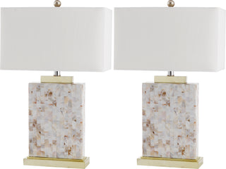 Safavieh Tory 245-Inch H Shell Table Lamp Cream Mirror 