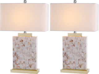 Safavieh Tory 245-Inch H Shell Table Lamp Cream Mirror 