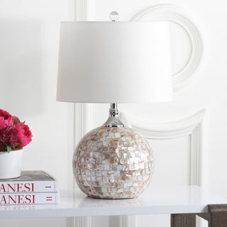 Safavieh Nikki 225-Inch H Shell Table Lamp Cream  Feature