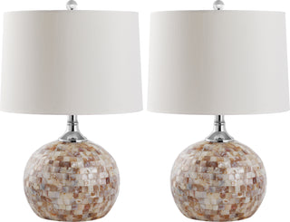 Safavieh Nikki 225-Inch H Shell Table Lamp Cream Mirror 