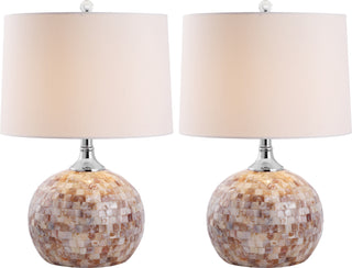 Safavieh Nikki 225-Inch H Shell Table Lamp Cream Mirror 