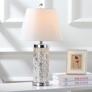 Safavieh Diana 25-Inch H Shell Table Lamp Cream Mirror main image