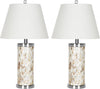 Safavieh Diana 25-Inch H Shell Table Lamp Cream Mirror 