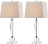 Safavieh Aiden 27-Inch H Faceted Crystal Lamp Clear 