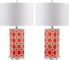 Safavieh Quatrefoil 27-Inch H Table Lamp Orange Mirror 