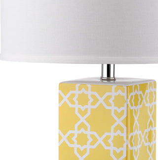 Safavieh Quatrefoil 27-Inch H Table Lamp Yellow 