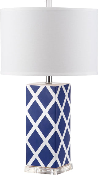 Safavieh Garden 27-Inch H Lattice Table Lamp Navy 