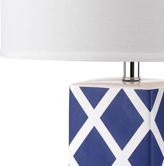 Safavieh Garden 27-Inch H Lattice Table Lamp Navy 