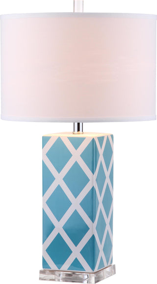 Safavieh Garden 27-Inch H Lattice Table Lamp Light Blue Mirror main image