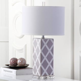 Safavieh Garden 27-Inch H Lattice Table Lamp Grey Mirror 