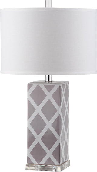 Safavieh Garden 27-Inch H Lattice Table Lamp Grey Mirror 