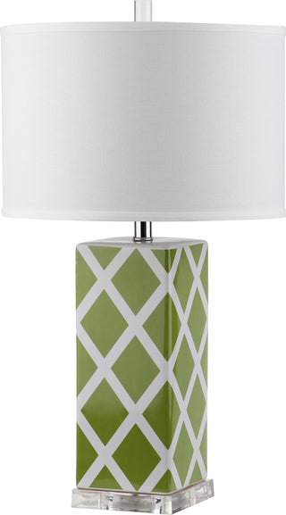 Safavieh Garden 27-Inch H Lattice Table Lamp Green Mirror 