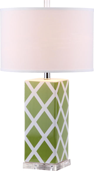 Safavieh Garden 27-Inch H Lattice Table Lamp Green Mirror main image