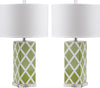 Safavieh Garden 27-Inch H Lattice Table Lamp Green Mirror 