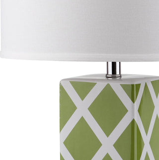 Safavieh Garden 27-Inch H Lattice Table Lamp Green Mirror 