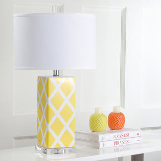 Safavieh Garden 27-Inch H Lattice Table Lamp Yellow  Feature