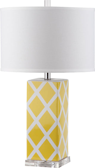 Safavieh Garden 27-Inch H Lattice Table Lamp Yellow Mirror 