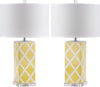 Safavieh Garden 27-Inch H Lattice Table Lamp Yellow Mirror 