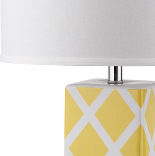 Safavieh Garden 27-Inch H Lattice Table Lamp Yellow Mirror 