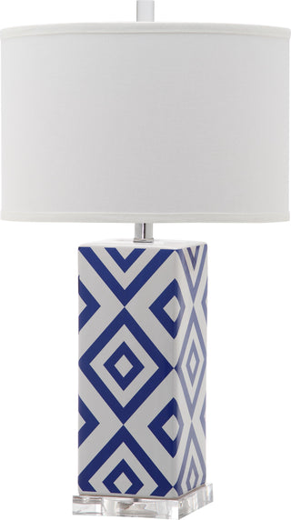 Safavieh Diamonds 27-Inch H Table Lamp Navy Mirror 