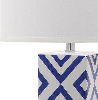 Safavieh Diamonds 27-Inch H Table Lamp Navy Mirror 