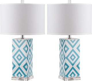 Safavieh Diamonds 27-Inch H Table Lamp Light Blue 