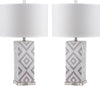 Safavieh Diamonds 27-Inch H Table Lamp Grey Mirror 
