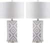 Safavieh Diamonds 27-Inch H Table Lamp Grey Mirror 