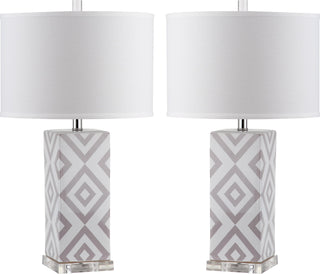 Safavieh Diamonds 27-Inch H Table Lamp Grey Mirror 