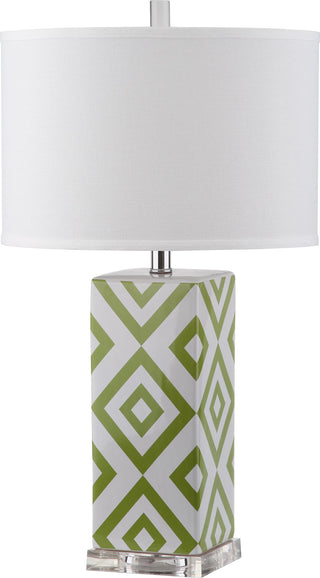 Safavieh Diamonds 27-Inch H Table Lamp Green Mirror 