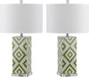 Safavieh Diamonds 27-Inch H Table Lamp Green Mirror 