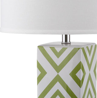 Safavieh Diamonds 27-Inch H Table Lamp Green Mirror 