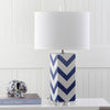 Safavieh Chevron 27-Inch H Stripe Table Lamp Navy Mirror 