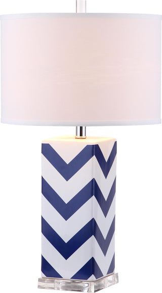 Safavieh Chevron 27-Inch H Stripe Table Lamp Navy Mirror main image