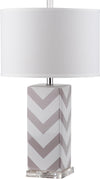Safavieh Chevron 27-Inch H Stripe Table Lamp Grey 