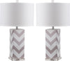 Safavieh Chevron 27-Inch H Stripe Table Lamp Grey 