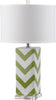 Safavieh Chevron 27-Inch H Stripe Table Lamp Green Mirror 