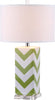 Safavieh Chevron 27-Inch H Stripe Table Lamp Green Mirror main image
