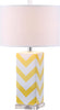 Safavieh Chevron 27-Inch H Stripe Table Lamp Yellow Mirror main image
