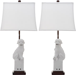 Safavieh Foo 285-Inch H Dog Table Lamp White 