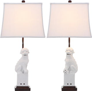 Safavieh Foo 285-Inch H Dog Table Lamp White 