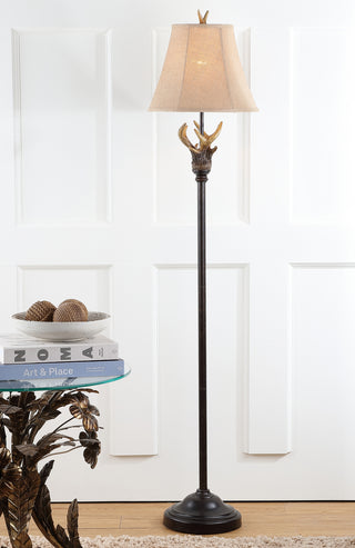 Safavieh Sundance 62-Inch H Faux Antler Floor Lamp Brown 