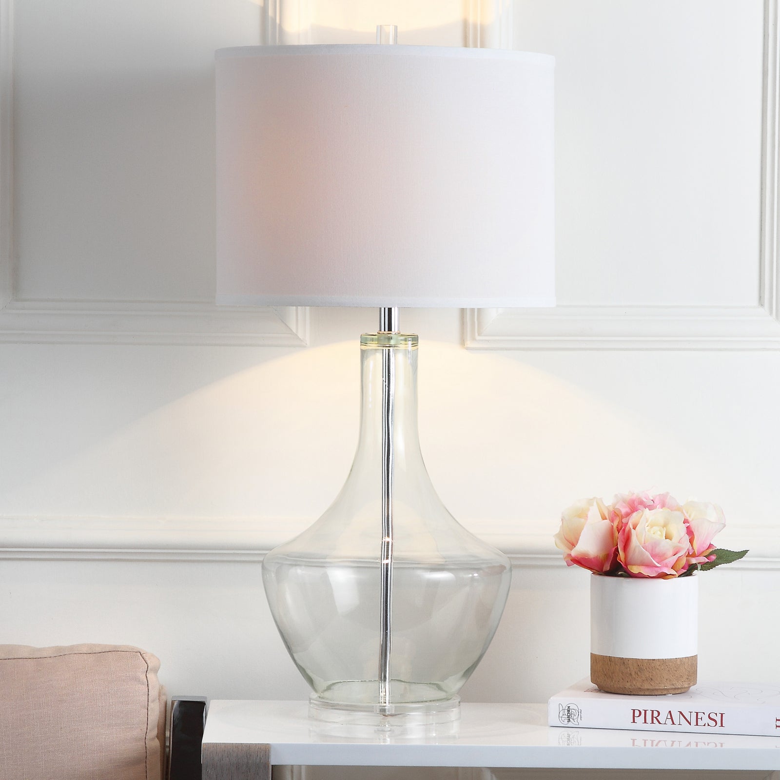 Clear glass table lamps for living room fashion