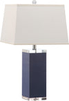 Safavieh Deco 27-Inch H Leather Table Lamp Navy 