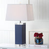 Safavieh Deco 27-Inch H Leather Table Lamp Navy 