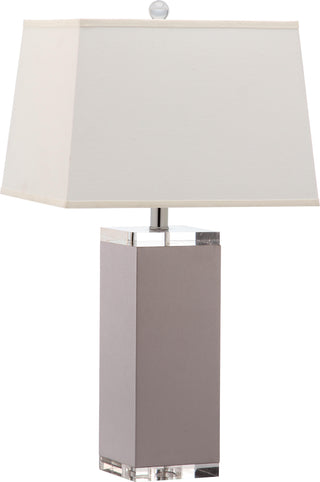 Safavieh Deco 27-Inch H Leather Table Lamp Grey 