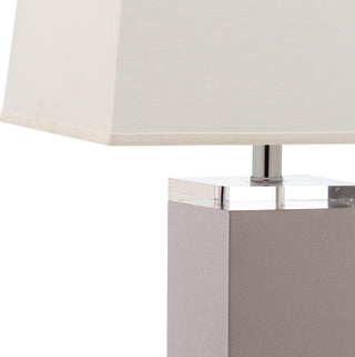 Safavieh Deco 27-Inch H Leather Table Lamp Grey 