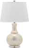 Safavieh Shelley 25-Inch H Gourd Table Lamp White Mirror 
