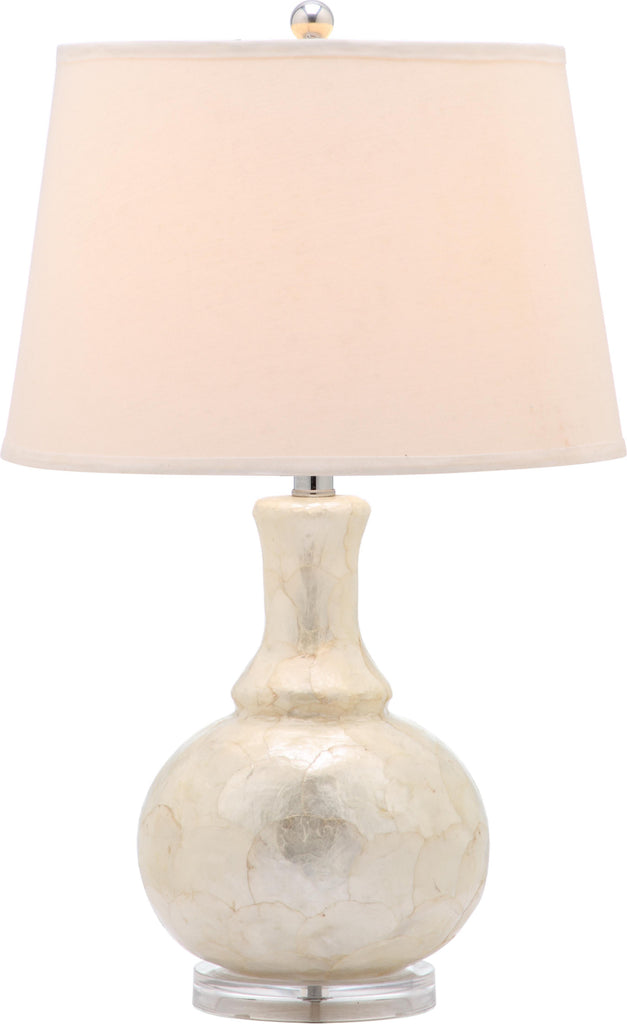 Safavieh Shelley 25-Inch H Gourd Table Lamp White Mirror main image